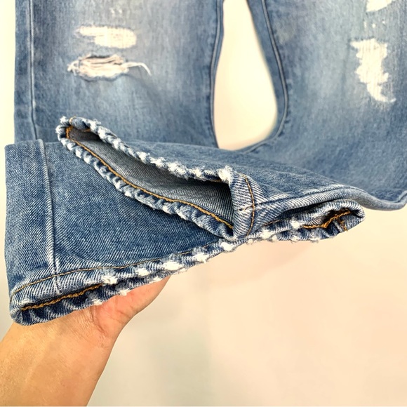 J.Crew Point Sur Slouchy Boyfriend Jeans Size 30 High Rise Button Fly Distressed - Picture 6 of 11